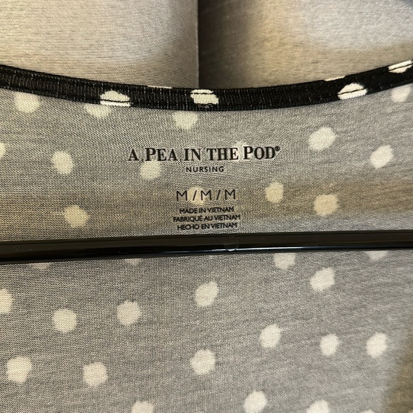 A Pea in the Pod Nursing Midi-Dress Black Polka-Dots - Picture 3 of 4